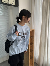 [unisex] スコムレタリングオーバースウェットシャツ