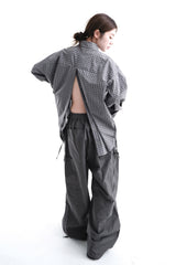 OPEN STRAP CHECK SHIRT