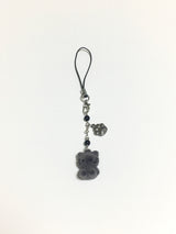 Gray kitty keyring