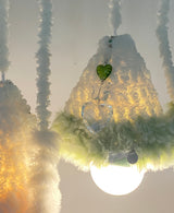fluffy green cozy light