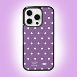 holiday glass bumper case ( matte  / kitsch violet dot)