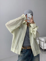 Pleddy Stripe Blouson Shirt (3color)
