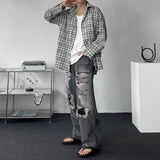 ENOC Oversize Fit Knock Check Shirt (2 colors)