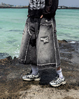 NOX Carpenter Raw-Cut Bermuda Denim