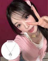 [tripleS Lynn Necklace] Pretzel Collarbone Necklace - Silver Color