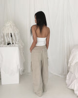 Zipper banding cargo pants