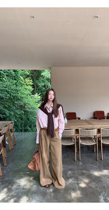 Super Pintuck Wide Cotton Pants