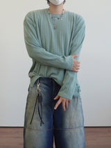 Loose ribbed bony long sleeve 3C