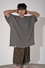 ビンテージ P. ダイイングカットアウト 1/2 ボックスT (Khaki)