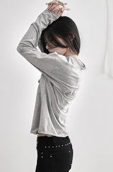 タトゥーオーバー長袖Tシャツ