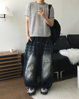 Stitch Crop short Sleeve Knit
