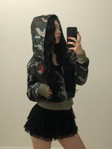 スターカモクロップフーディ(zip-up)