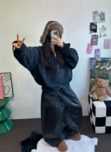 ストリング💙レザーダブルリベットロングパンツ💙🖤2カラー