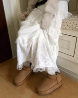 Reumin Frill Lace Long Skirt