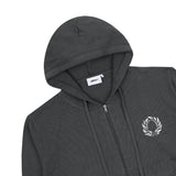 XTK156 Mono Knit Hooded Zip-Up (CHARCOAL)