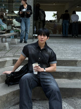 Ever snap muscle-fit denim shirt