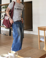 No.1829 ribbed slim ZP half T (3color)