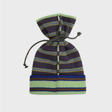 TIE-UP STRIPE BEANIE (MELON)