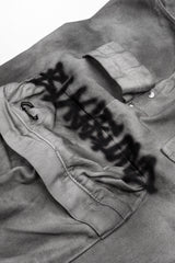 BBD Graffiti Logo Dirty Washing Cargo Shorts (Vintage Gray)