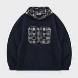 カラーブロック 89 ロゴチェックフーディー