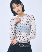 Dot See-Through Animal T-Shirt