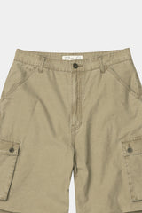 Vintage Military Capri Cargo Pants (Washed Beige)