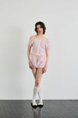 MINI HEART BALLOON SKIRT PANTS / WHITE
