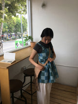 Lauv patchwork blouse (2color)