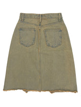 vintage yellow denim skirt