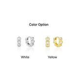 26SS★ Essence Heart Bezel Tennis One-Touch Earrings