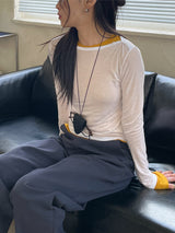 ウィークリー テンセル シースルー ロングスリーブ Tシャツ