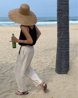 linen sleeveless (black)