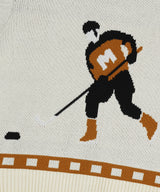 HOCKEY KNIT ZIP-UP HOODIE