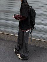 bird hip cotton wide pants