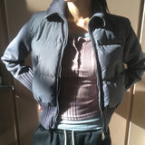 Olit Knitwear Color Two-Way Short Padded Jacket
