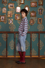 BLOCK DENIM PANTS / BLUE