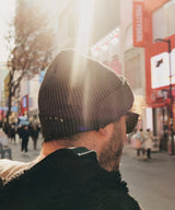 F****D SIGN BEANIE DAMAGE -SHADOW BLACK-