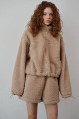 Boucle half pants (Beige)