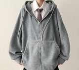 Ronff Embroidery Fleece To Way Hooded Zip-Up