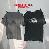 ONEWILL オリジナルダメージパッチロゴTシャツ