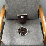 scrunchie corduroy dot_brown