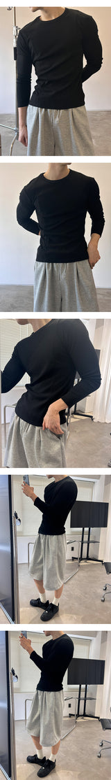 [Unisex] バミューダスウェットパンツ(2color)