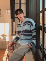 Bottie Angora Stripe Cardigan