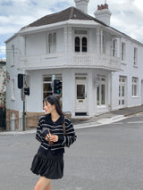 Clang wool striped cardigan