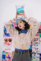 Retro loose knitted sweater