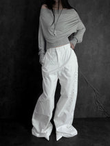 shine studded cotton pants (2color)