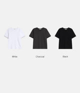 ピュア ホワイト ドロップショルダー Tシャツ