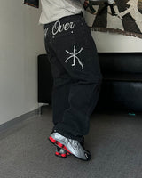PD Handle Embroidered Denim Pants (3C)