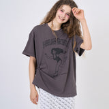 スナップルーズフィットTシャツ Charcoal