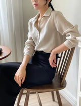 Dren Sheer Shirt Blouse (Strap Set)